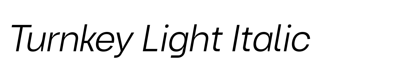 Turnkey Light Italic